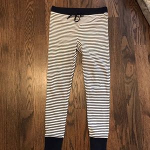 J Crew navy and white lounge/pajama pants